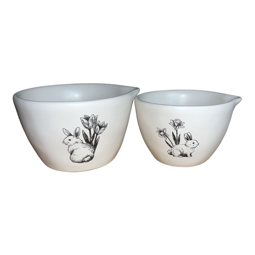 NEW Rae Dunn RARE Collection 2024 Bunny Sketch Measuring Cups NWT - Picture 7 of 7